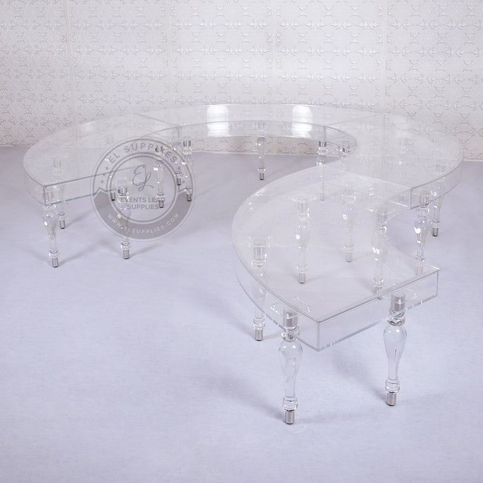 NIAMH Clear Acrylic Serpentine Dining Table