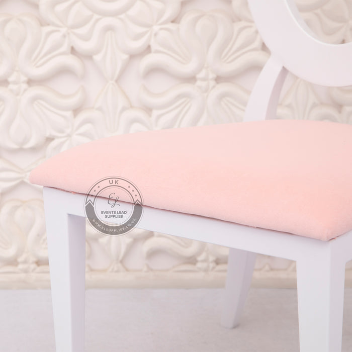 OLYMPIA Kids Chair White Frame - Pink Cushions