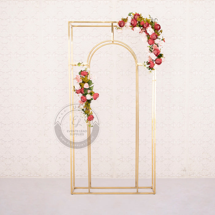 KLYTIE Gold Arch Frame Backdrop Set