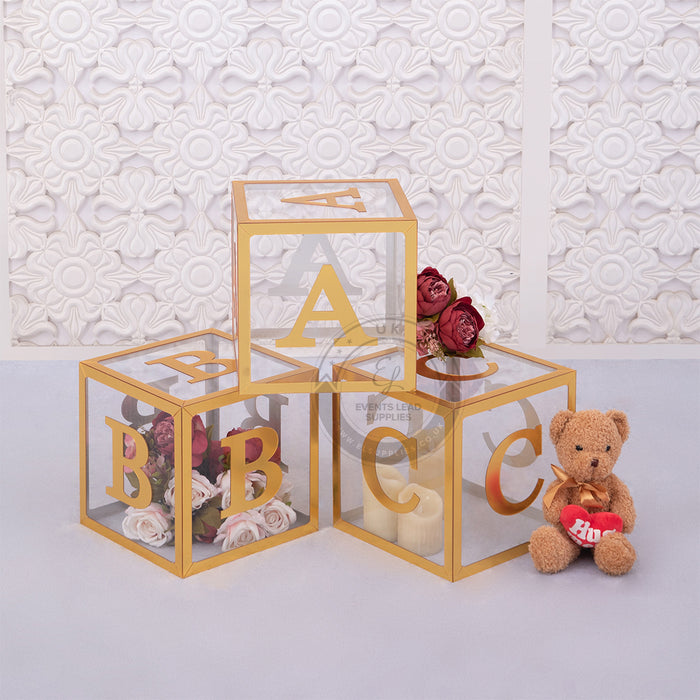 abc gold box letters