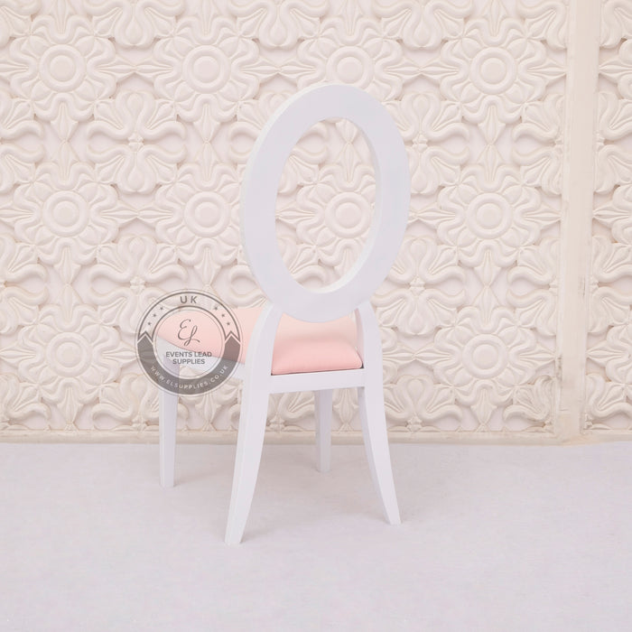 OLYMPIA Kids Chair White Frame - Pink Cushions