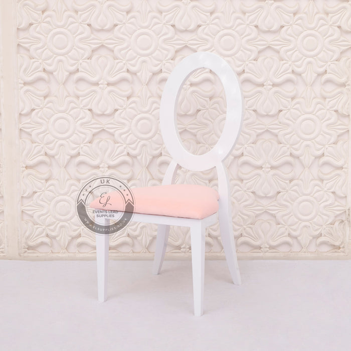 OLYMPIA Kids Chair White Frame - Pink Cushions