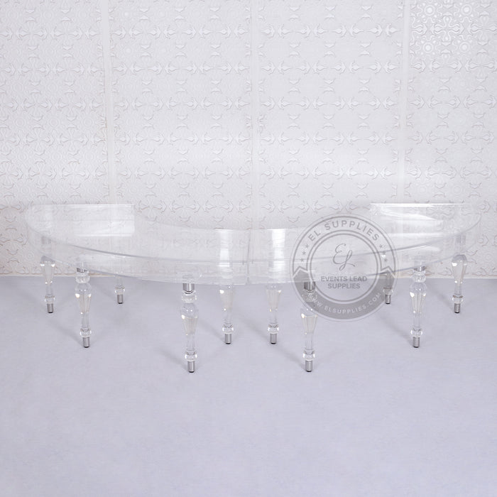 serpentine glass table