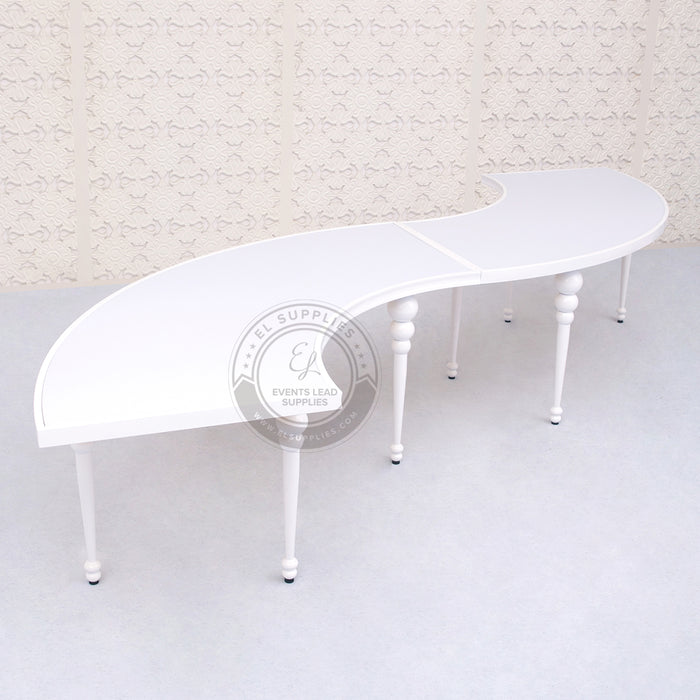 half circle dining table