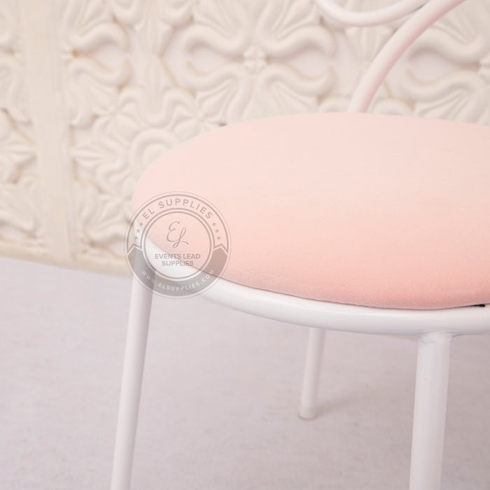 KOMBOS Kids Chair White Frame, Pink Cushions