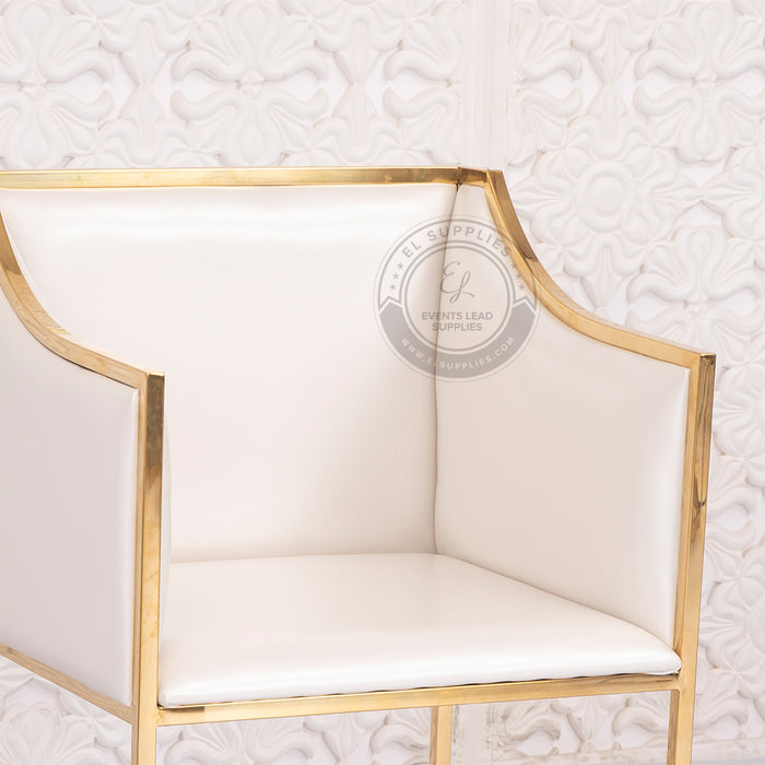 BRIGID Chair Gold and White