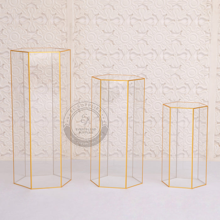 LECANA Clear and Gold Stands