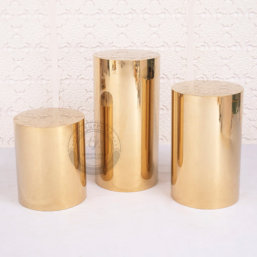 Gold Cylinder Stands