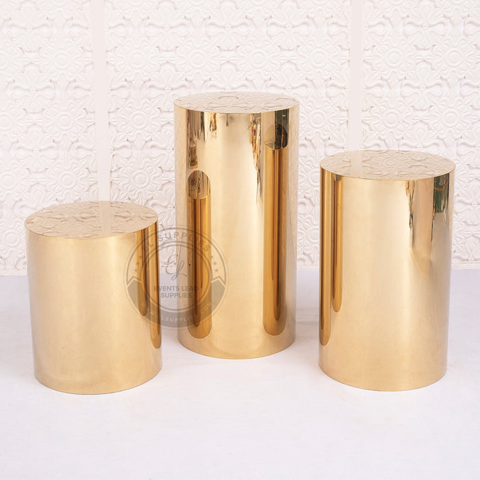Gold Cylinder Stands