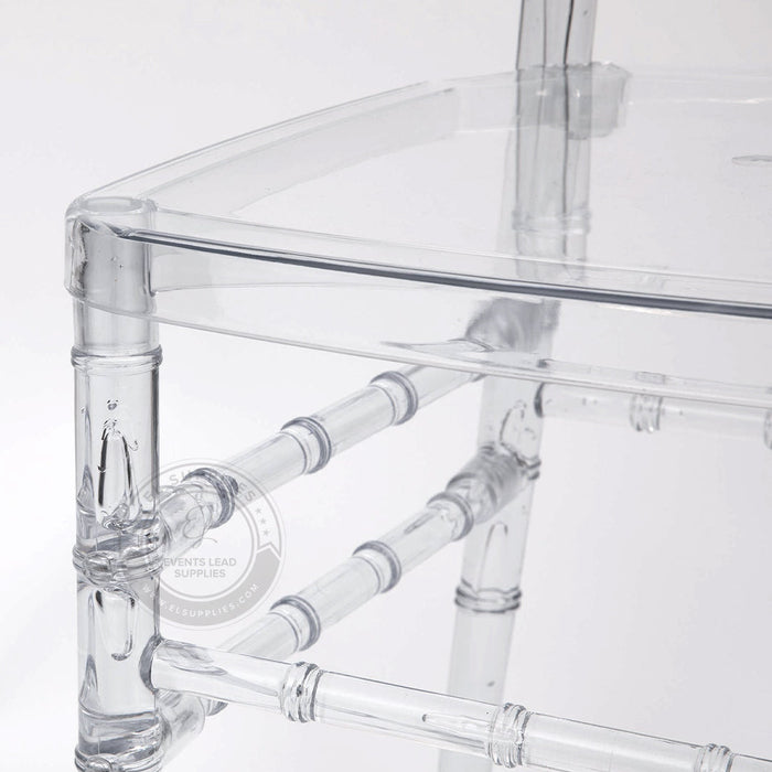 Diamond Clear Back Resin Chair with Free Cushion
