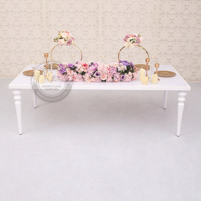 Dining Table White Frame with White Top
