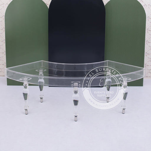 Clear Acrylic Serpentine Dining Table