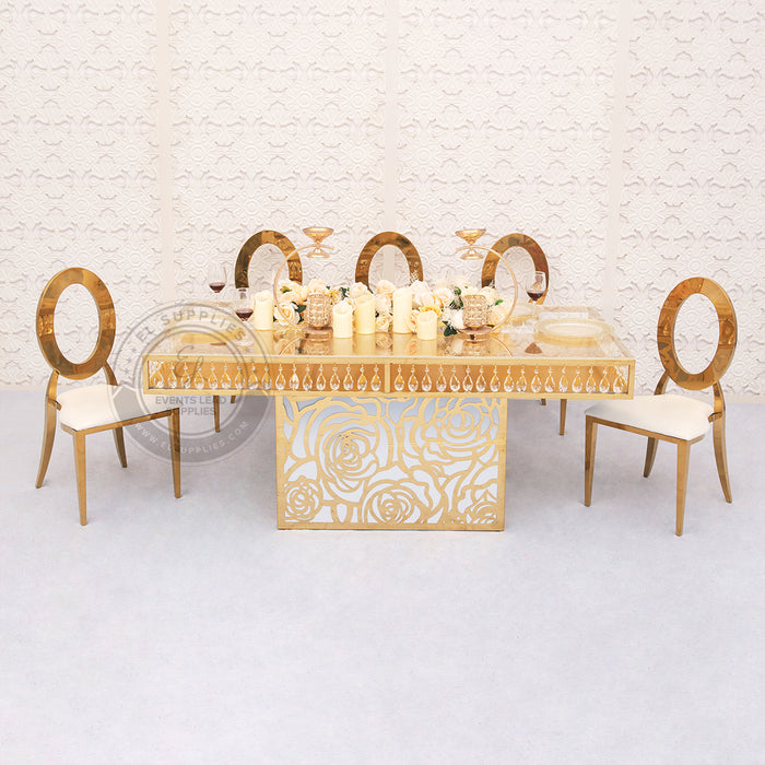 GEMMA Rose is a 6-foot sweetheart dining table3