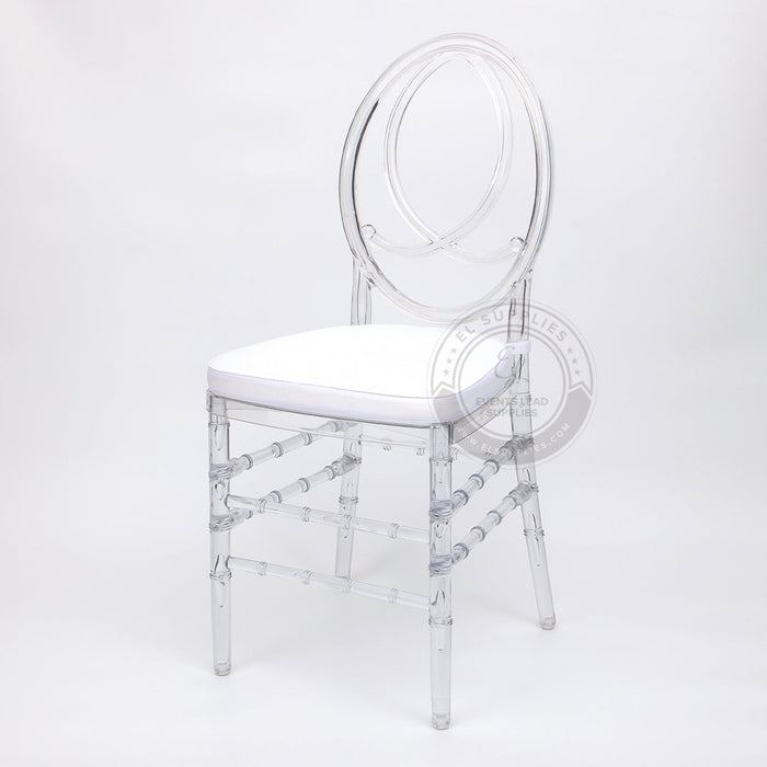 PHOENIX Clear Resin Chair with Free Cushion