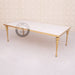 white and gold modern dining table