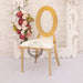 OLYMPIA Gold Chair Stackable with White Cushions