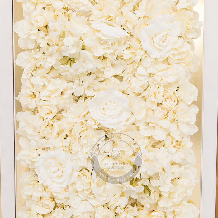 SULIS Gold and White Floral Stage Backdrop