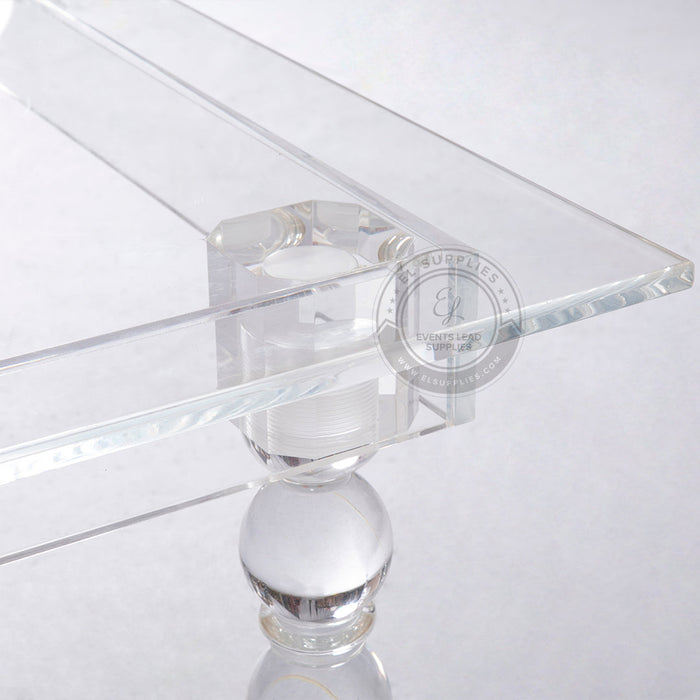 CLARITY Clear Acrylic Dining Table - 8 Foot