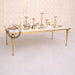 gold and white table