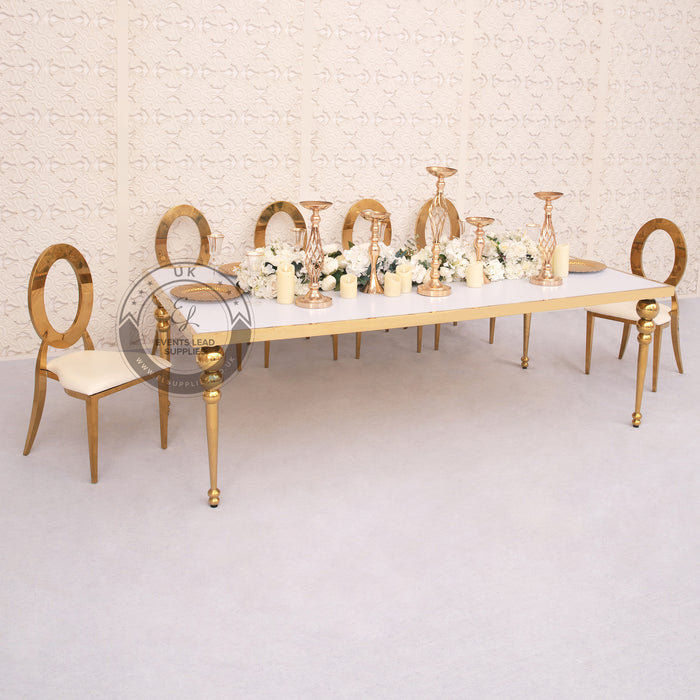 white dining table