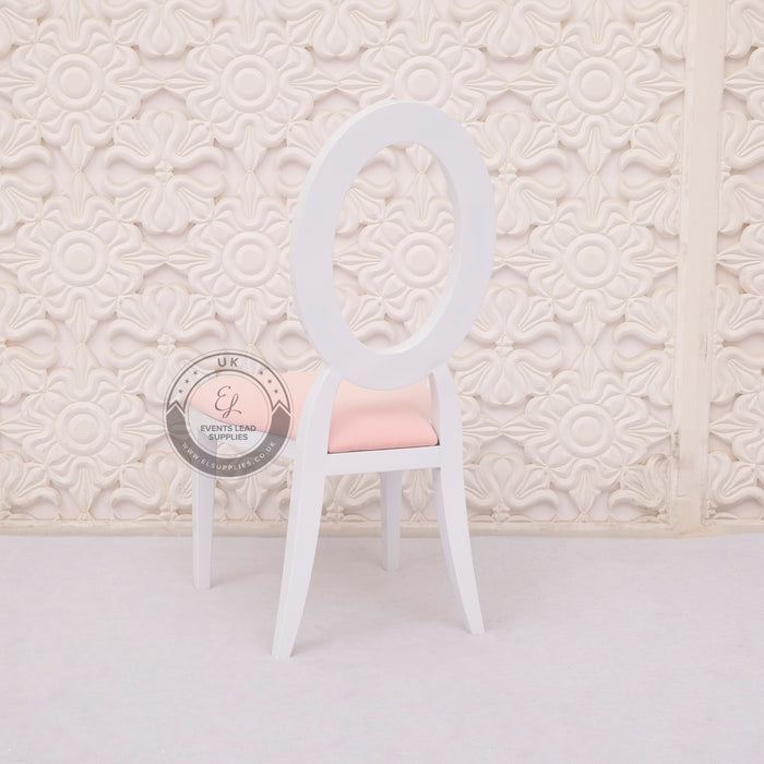 OLYMPIA Kids Chair White Frame Pink Cushions