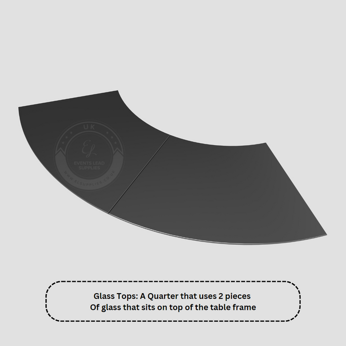 VEGA Half Circle Dining Table - Full Black