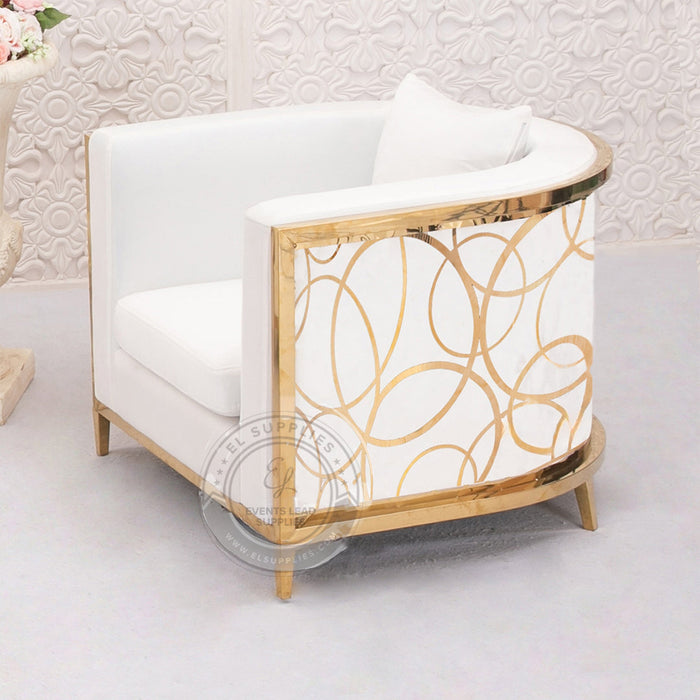 ALCMENE Lounge Chair with Gold Design